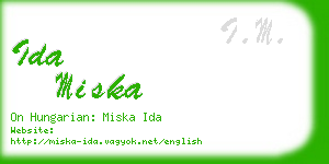 ida miska business card